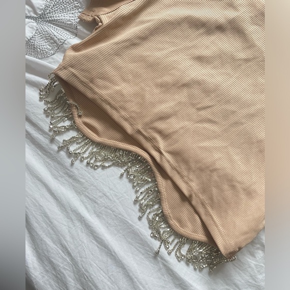 Rhinestone Fringe Crop Top - Picture 2 of 3